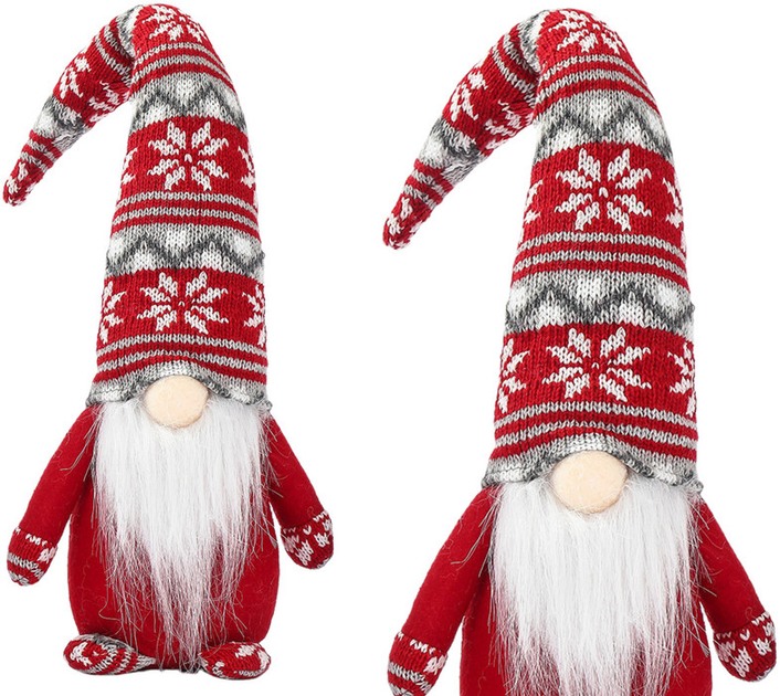 Figurka Lean Świąteczny skrzat czerwony 40 cm (14396) (5905991031635) - obraz 2