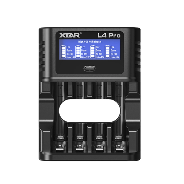 Зарядний пристрій XTAR L4 Pro Type-C AAA~AA 1.5V Li-ion /1.2V Ni-Mh | заряд - 0.5Ax4 | 4 слоти - Фото 1 Зарядний пристрій XTAR L4 Pro Type-C AAA~AA 1.5V Li-ion /1.2V Ni-Mh | заряд - 0.5Ax4 | 4 слоти - изображение 1