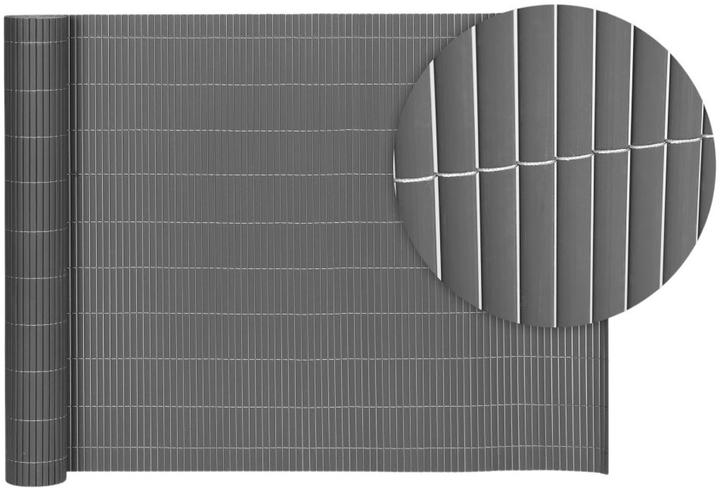 Dwustronna mata bambusowa ModernHome by Multistore 100 x 500 cm antracyt (BP-210 GREY) - obraz 6