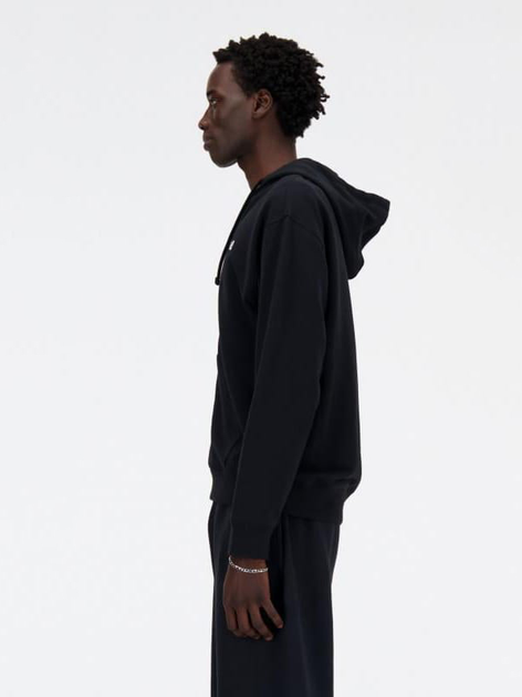 Толстовка на блискавці чоловіча New Balance Stacked Logo MJ41501 2XL Чорна (197375352534) - зображення 3