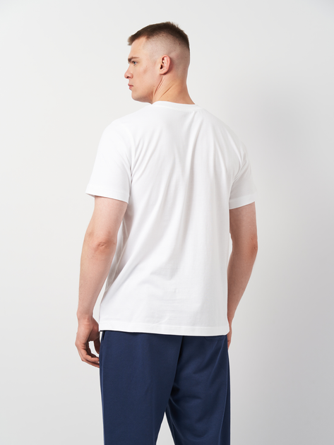 Футболка бавовняна довга чоловіча New Balance Stacked Logo MT41502 M Біла (196941811345) - зображення 2