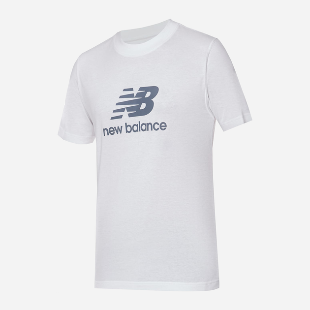 Футболка бавовняна довга чоловіча New Balance Stacked Logo MT41502 2XL Біла (196941811383) - зображення 5