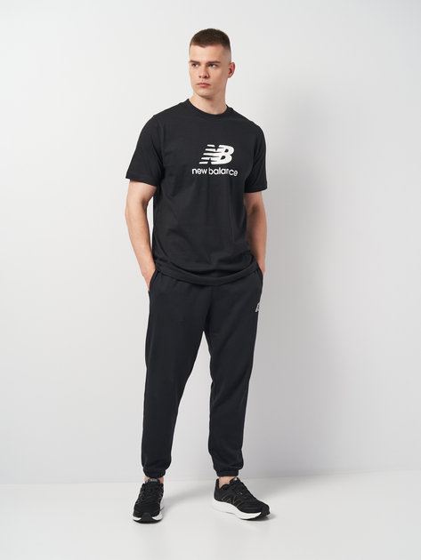 T-shirt męski bawełniany New Balance Stacked Logo MT41502 XL Czarny (196941811062) - obraz 3