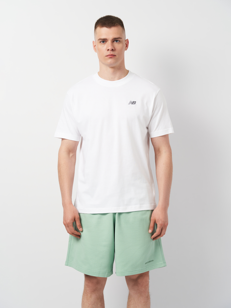 Футболка бавовняна довга чоловіча New Balance Sport Essentials Small Logo MT41509 L Біла (196941810850) - зображення 1