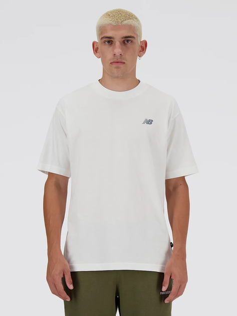T-shirt męski New Balance Sport Essentials Logo MT41580 2XL Biały (196941809946) - obraz 1