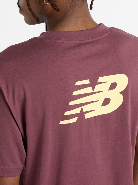 T-shirt męski New Balance Sport Essentials Logo MT41580 2XL Bordowy (197967283031) - obraz 4
