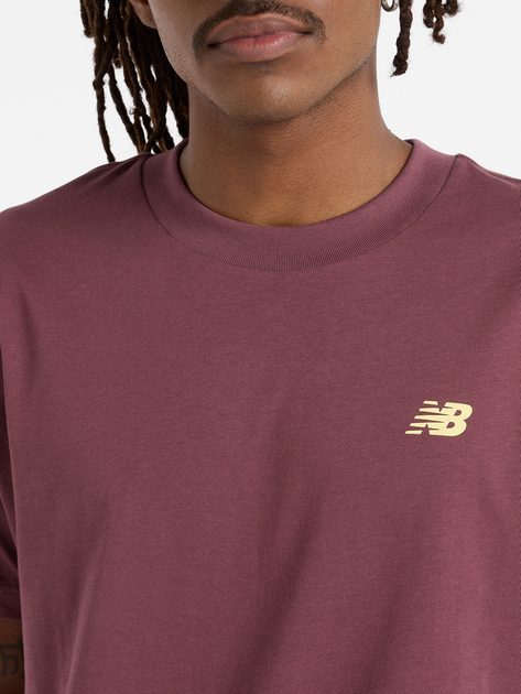 T-shirt męski New Balance Sport Essentials Logo MT41580 XL Bordowy (197967283017) - obraz 5