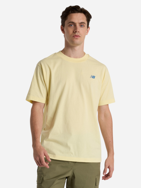 T-shirt męski New Balance Sport Essentials Logo MT41580 S Żółty (197967283062) - obraz 1