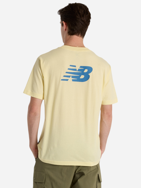 T-shirt męski New Balance Sport Essentials Logo MT41580 S Żółty (197967283062) - obraz 2
