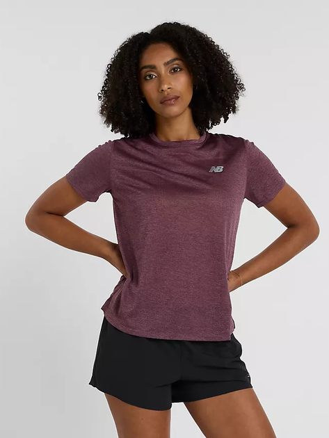 Koszulka sportowa damska New Balance Athletics WT41253 XL Bordowa (197967347443) - obraz 1