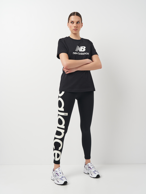 T-shirt damski bawełniany New Balance Sport Essentials Jersey Logo WT41502 XL Czarny (197375382982) - obraz 3