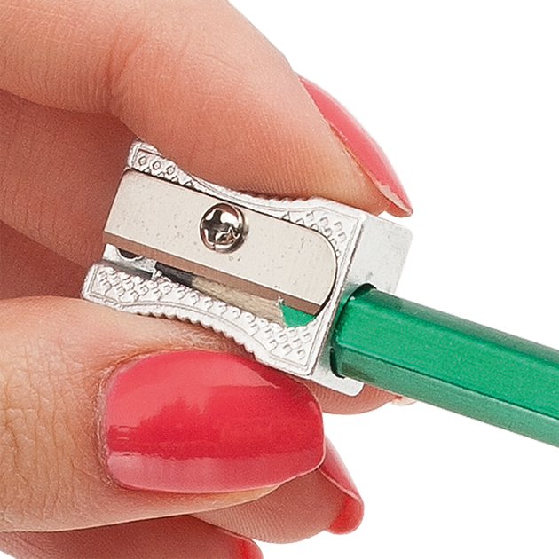 Чинка для олівців Buromax металева одинарна клиноподібна (BM.4730-24) - Фото 2 Чинка для олівців Buromax металева одинарна клиноподібна (BM.4730-24) - зображення 2