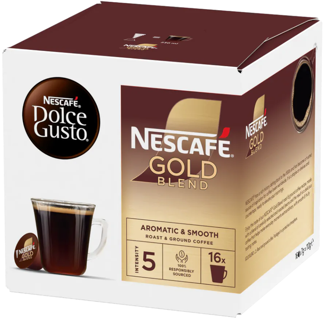 Кава в капсулах Nescafe Dolce Gusto Gold Blend 16порцій - Фото 1 Кава в капсулах Nescafe Dolce Gusto Gold Blend 16порцій - изображение 1