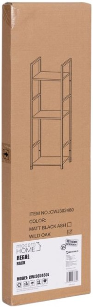 Regał ModernHome by Multistore drewniany 3 półki loft (CWJ302480L WILD OAK) - obraz 7
