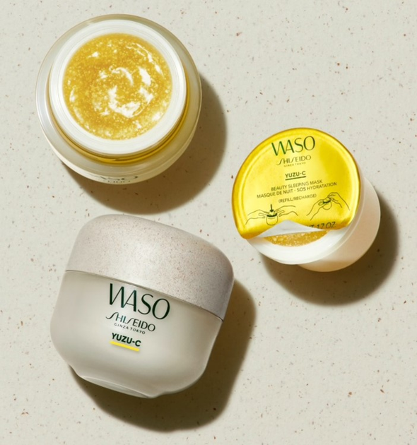 Wkład wymienny maski do twarzy Shiseido Waso Yuzu-C Beauty Sleeping Mask-Refill Kremowa 50 ml (768614188827) - obraz 4