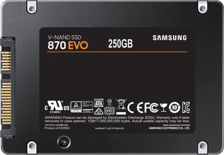 Накопитель SSD 250GB Samsung 870 EVO 2.5" SATAIII MLC (MZ-77E250B/EU) - изображение 4
