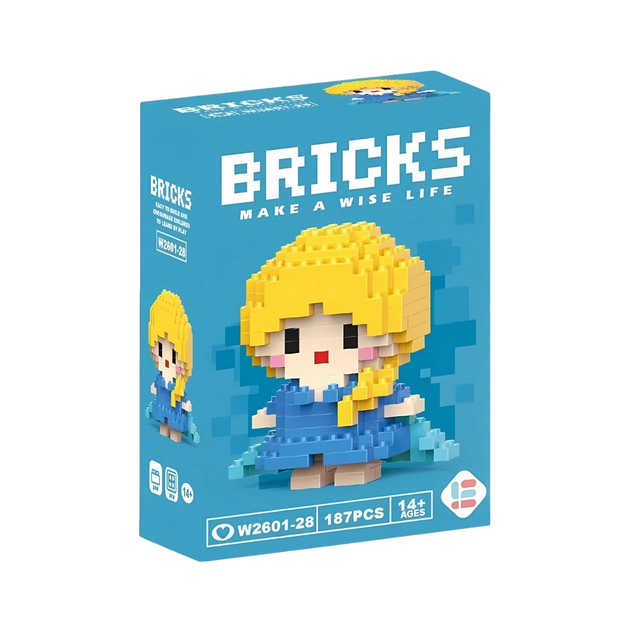 Конструктор фигурка Пиксели BRICKS Принцесса Эльза Ледяное сердце Princess Elsa - Фото 2 Конструктор фигурка Пиксели BRICKS Принцесса Эльза Ледяное сердце Princess Elsa - изображение 2