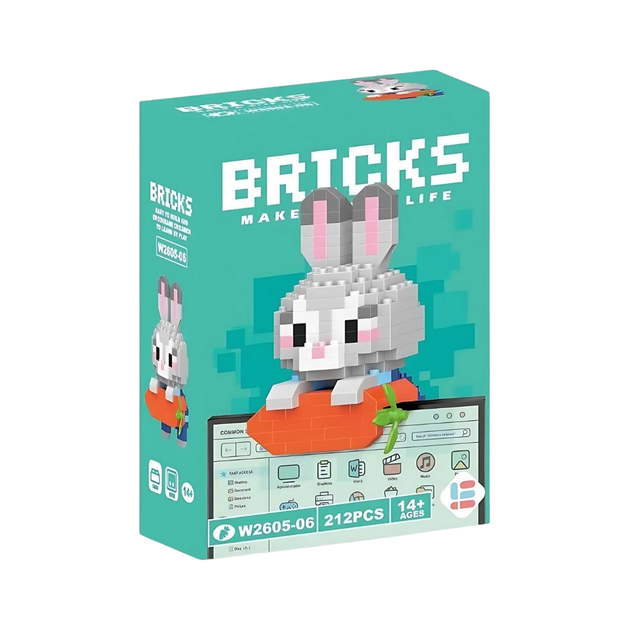Конструктор фігурка Пікселі BRICKS Джуді Гопс Judy Hopps Zootopia підвісна - зображення 2