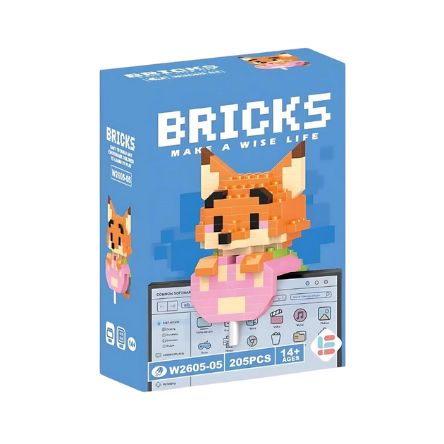 Конструктор фігурка Пікселі BRICKS лис Нік Крутихвіст Зоотрополіс
