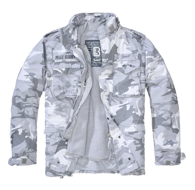 Куртка Brandit M65 Giant Blizzard Camo, куртка з утепленою підкладкою, військова куртка L - зображення 2