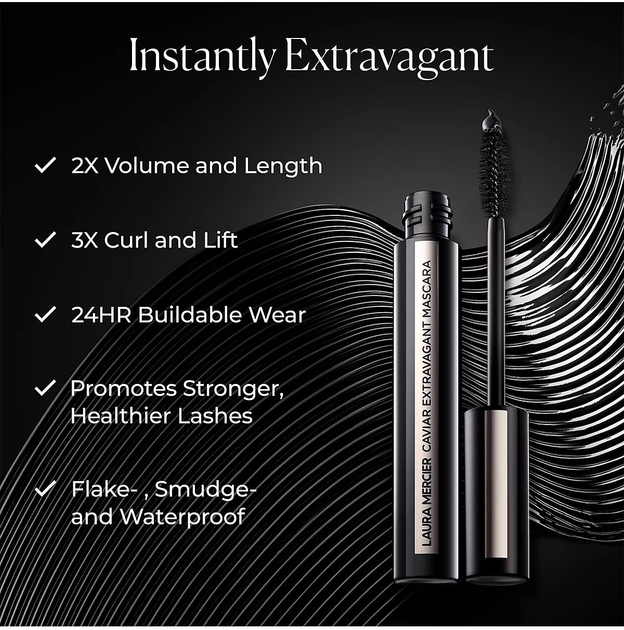 Туш для вій Laura Mercier Caviar Extravagant Mini Black 4.5 мл (194250086782) - зображення 6
