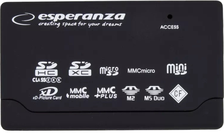Кардрідер Esperanza All-In-One USB 2.0 Black (5905784768632) - зображення 1