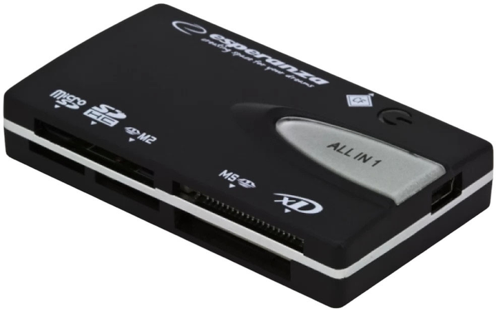 Кардрідер Esperanza All-In-One USB 2.0 Black (5905784769950) - зображення 3