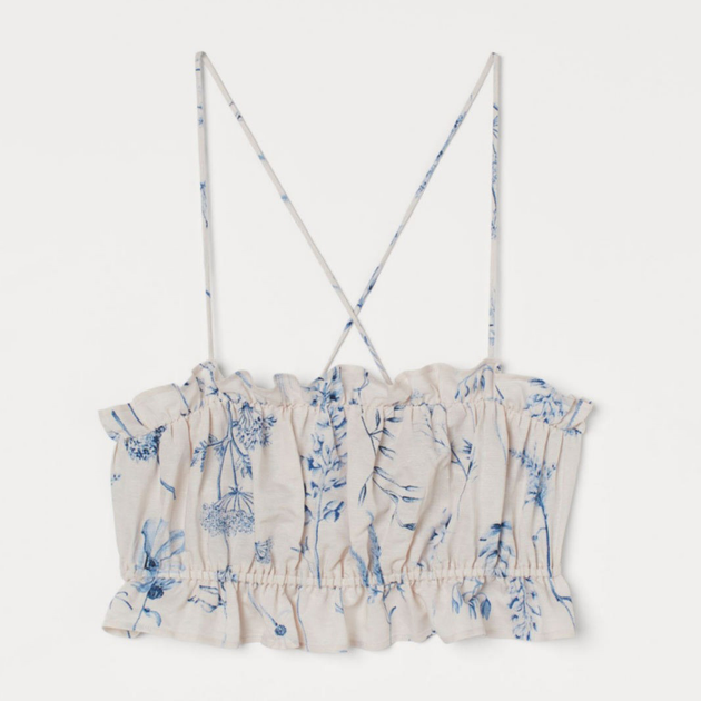 Топ жіночий H&M 10034813wer M Бежевий з блакитним від Rozetka на платформі USKIDKA Акція на Топ жіночий H&M 10034813wer M Бежевий з блакитним від Rozetka