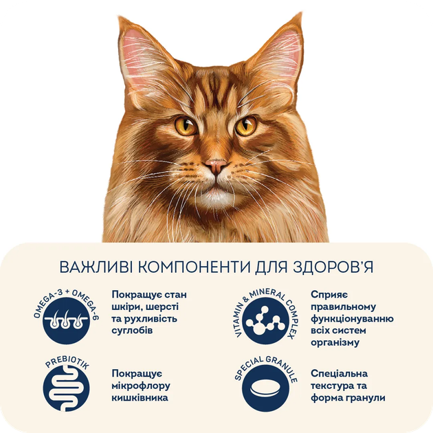 Сухий корм HOME FOOD для підтримки опорно-рухового апарату стерилізованих/кастрованих дорослих котів великих порід Телятина з лососем та в’яленими томатами 400 г - зображення 4