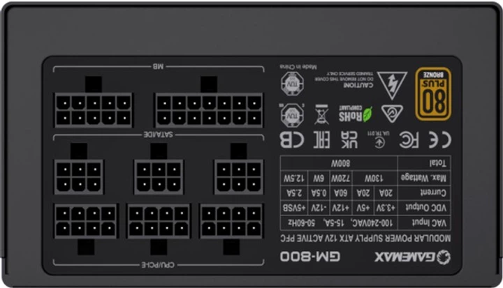 Блок питания 800 Вт GameMax GM-800 Modular - изображение 8