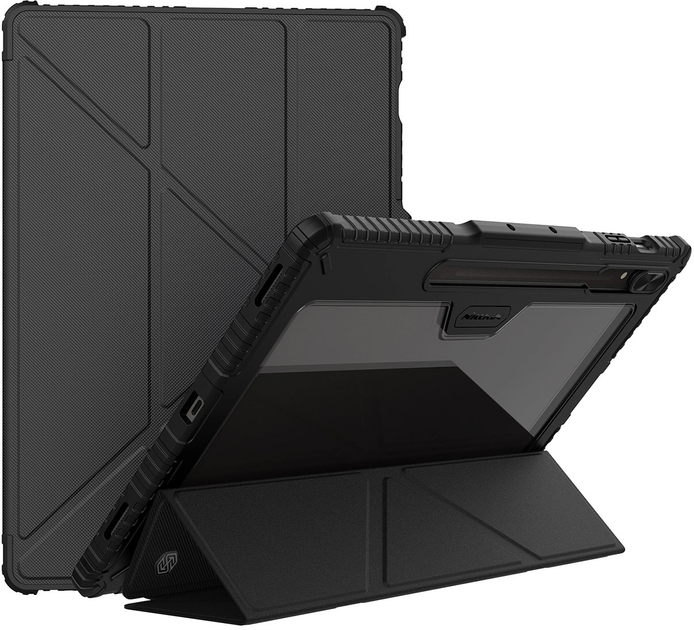 Etui Nillkin Bumper Leather Case Pro do Galaxy Tab S9+ Black (6902048270411) - obraz 3