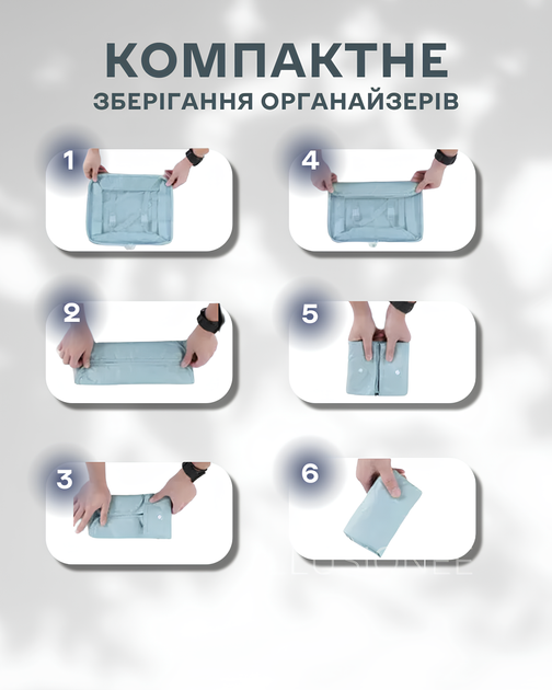 Органайзер 8 в 1 для одежды, обуви, белья, аксессуаров, ремней для путешействий, поездок, в чемодан, ручную кладь, шкаф, комод, голубой 3DTOYSLAMP - Фото 4 Органайзер 8 в 1 для одежды, обуви, белья, аксессуаров, ремней для путешействий, поездок, в чемодан, ручную кладь, шкаф, комод, голубой 3DTOYSLAMP - изображение 4