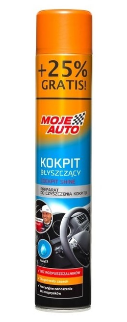 Spray do kokpitu Moje Auto ŚWIEŻY Błyszczący 750 ml (5905694001096) - obraz 1