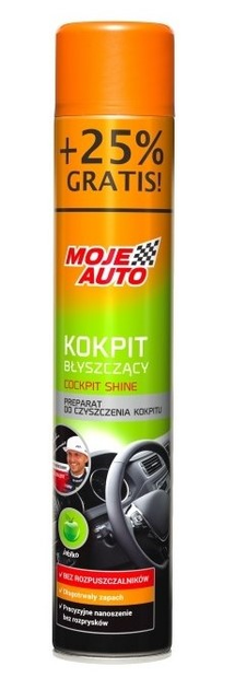 Spray do kokpitu Moje Auto JABŁKO Błyszczący 750 ml (5905694008880) - obraz 1