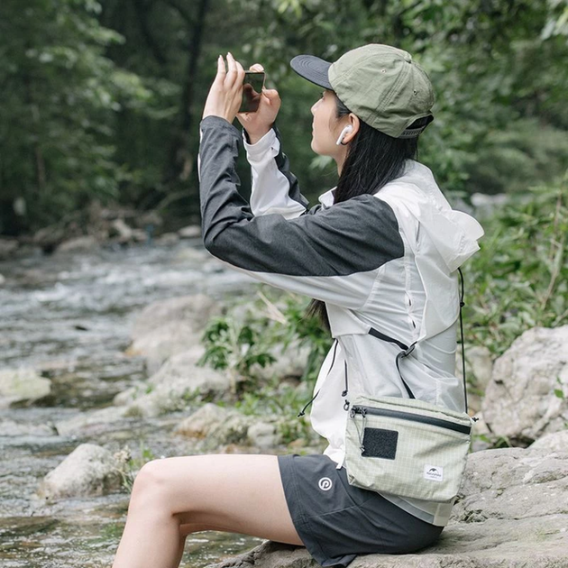 Сумка мала Naturehike NH20BB204, 3л, графіт в клітинку - изображение 5