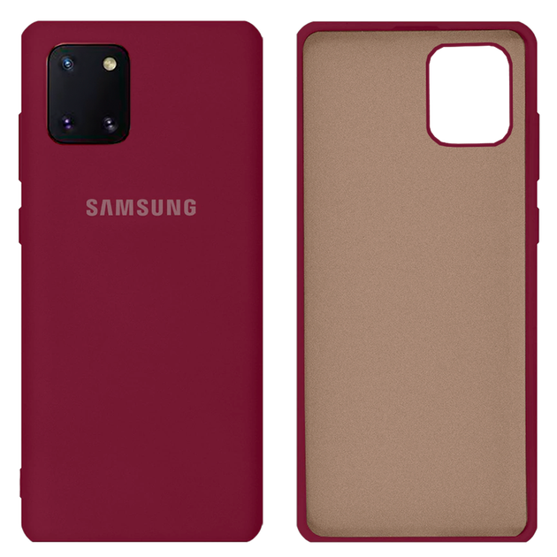 Чехол силиконовый FULL противоударный Premium для Samsung Note10Lite/A81/M60S (23) Marsala Марсала - Фото 1 Чехол силиконовый FULL противоударный Premium для Samsung Note10Lite/A81/M60S (23) Marsala Марсала - изображение 1