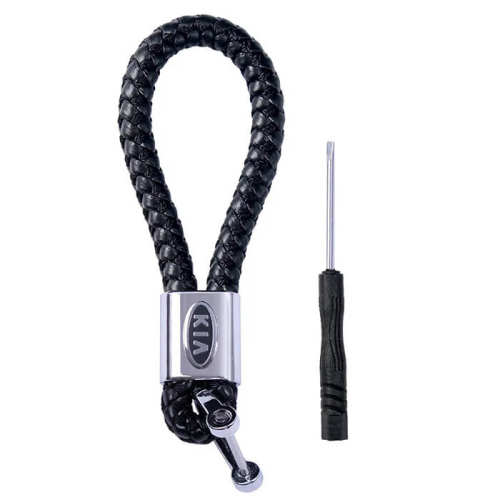 Брелок косичка для ключа KIA чорний 111333 - Keychain - Фото 1 Брелок косичка для ключа KIA чорний 111333 - Keychain - изображение 1