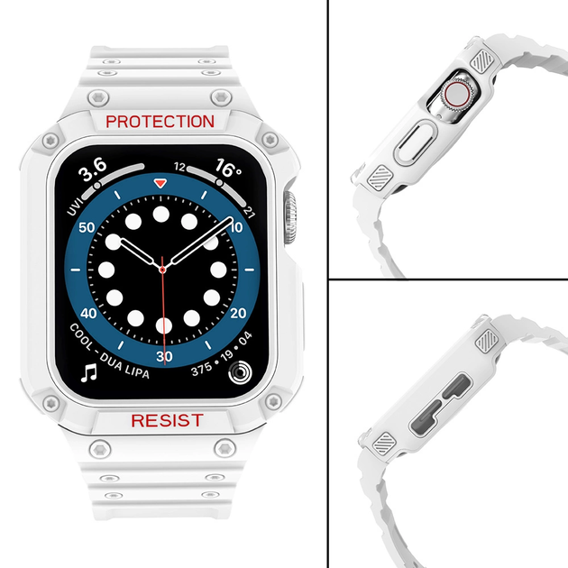 Ремінець із чохлом Hurtel Protect Strap Band для Apple Watch 38/40/41 мм White (9145576231579) - зображення 4