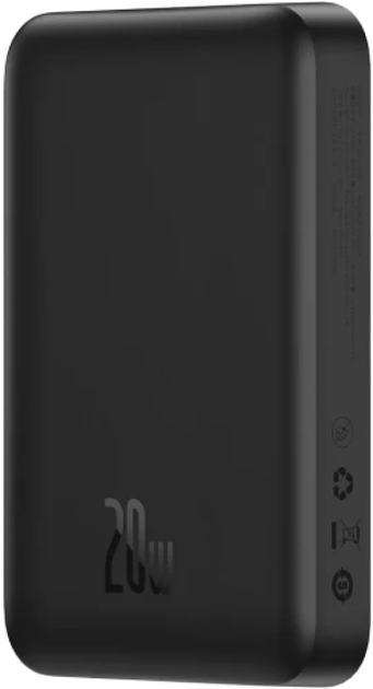 Powerbank Baseus Magnetic Mini Wireless 10000mAh 20W Black (PPCX070001) - obraz 3