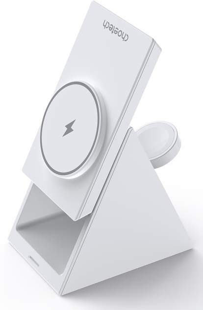Ładowarka bezprzewodowa Choetech 3-w-1 magnetyczna 15W White (T600-F) - obraz 2