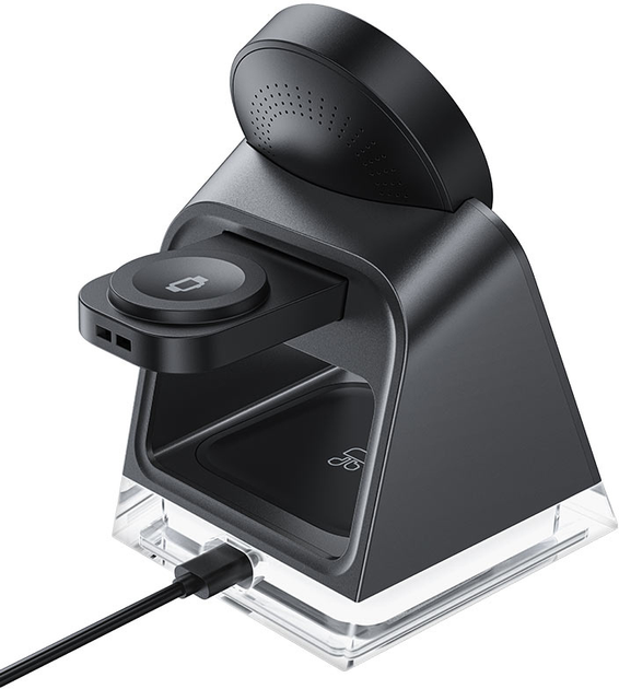 Ładowarka bezprzewodowa Acefast E17 desktop 3-in-1 wireless charging holder Black (6974316282815) - obraz 4