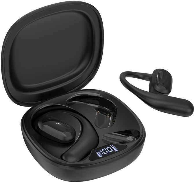 Навушники Choetech Open-ear з LED дисплеєм Black (BH-T25-BK) - зображення 1