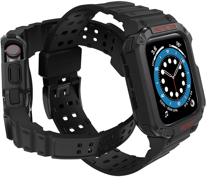 Pasek z etui Hurtel Protect Strap Band do Apple Watch 38/40/41 mm Black (9145576231524) - obraz 3