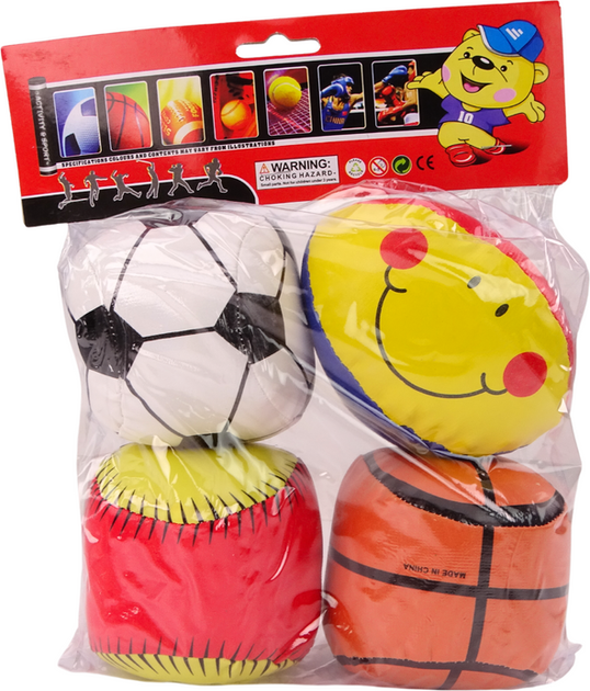 Набір антистресових м’ячів LEAN Toys 19071 4 шт. (5905991020370) - зображення 3