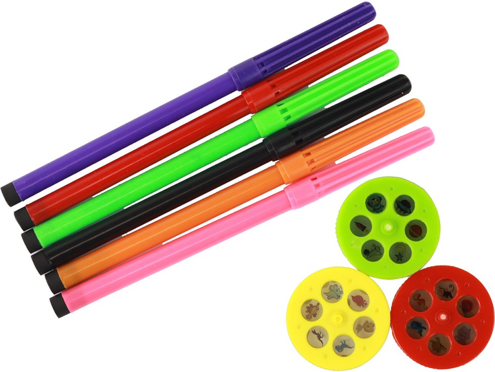Projektor do rysowania LEAN Toys Dinozaur + pisaki 18 obrazków (1753) (5905884458013) - obraz 4