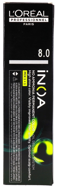 Farba do włosów L'oreal Professionnel Inoa 8.0 Light blonde 60 g (3474637131340) - obraz 1