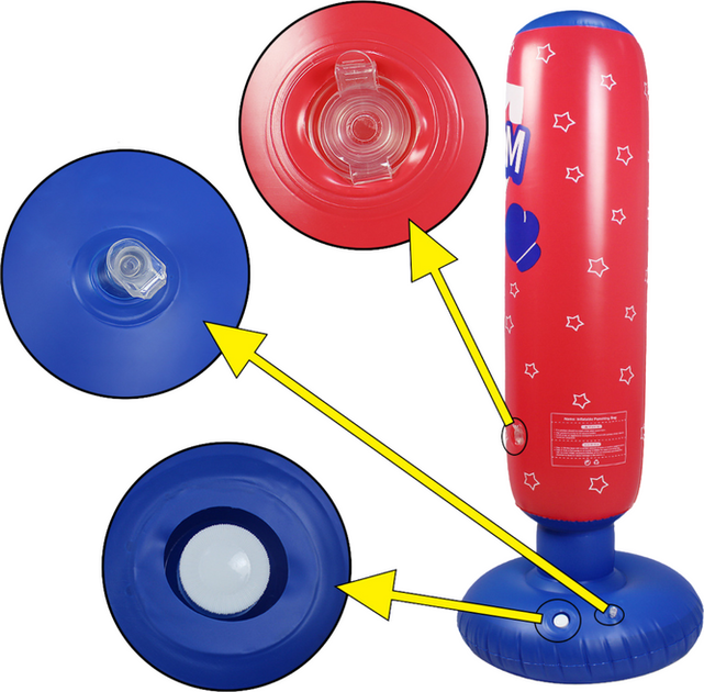 Worek bokserski LEAN Toys 125 cm 17225 Red-Blue (5905991000488) - obraz 3