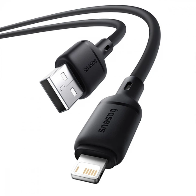 Кабель Baseus Silky Series Fast Charging Lightning 2.4A (2m) black - Фото 5 Кабель Baseus Silky Series Fast Charging Lightning 2.4A (2m) black - изображение 5