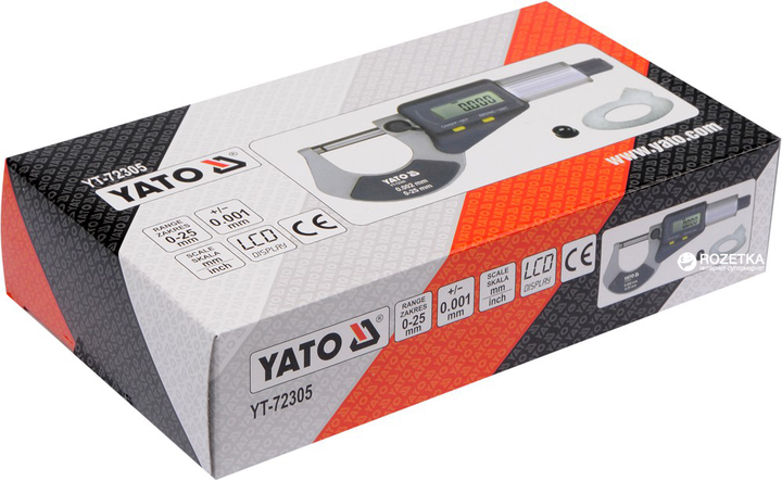 Mikrometr YATO cyfrowy 0-25 mm (YT-72305) - obraz 4