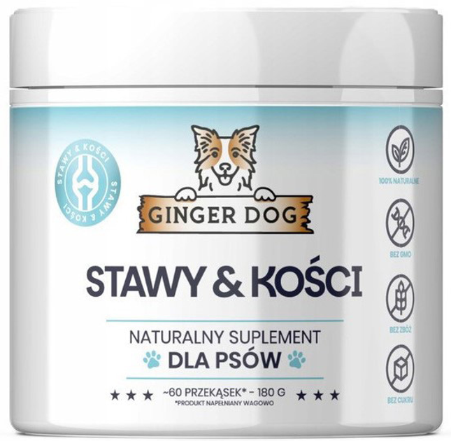 Дієтична добавка для собак Ginger Dog Суглоби та кістки 180 г (5906477686462) - зображення 1